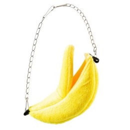 Duvo+ Domek hamak pluszowy banan dla Gryzoni