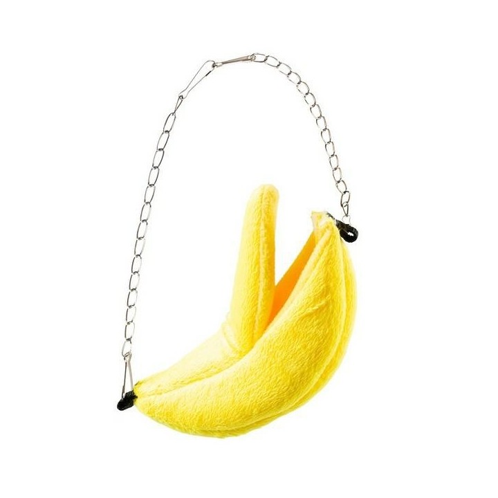 Duvo+ Domek hamak pluszowy banan dla Gryzoni