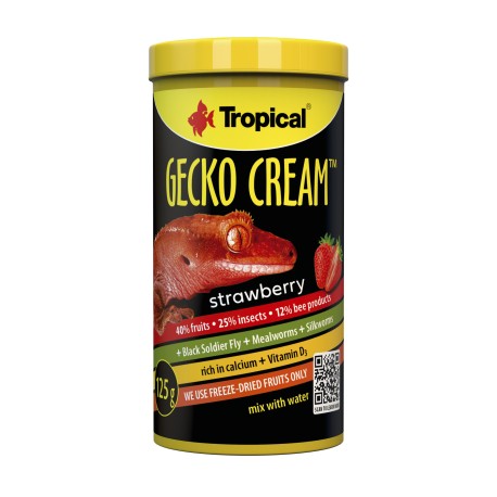 Tropical GECKO CREAM STRAWBERRY Karma Truskawka dla Gekona 100ml