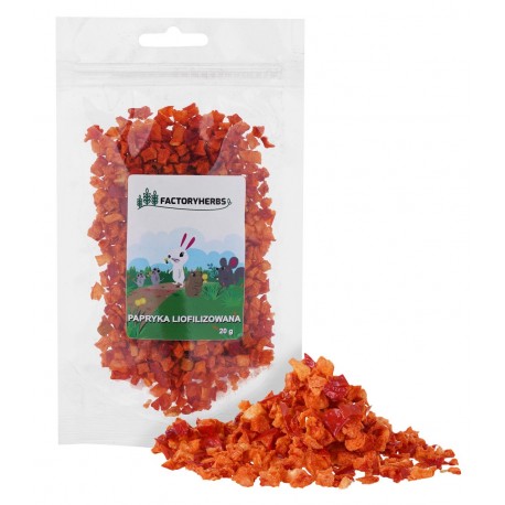 Factoryherbs Papryka Liofilizowana dla Gryzoni