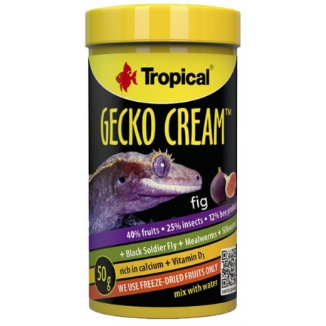 Tropical GECKO CREAM FIG Karma Figa dla Gekona 100ml