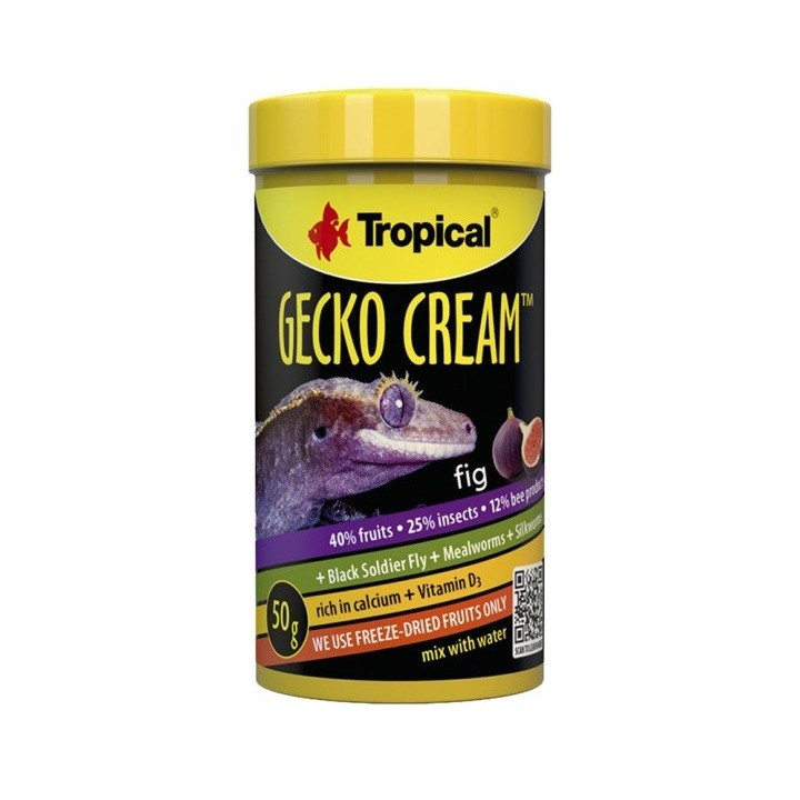 Tropical GECKO CREAM FIG Karma Figa dla Gekona 100ml