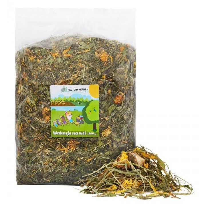 Factoryherbs Wakacje na wsi Mieszanka ziołowa dla Gryzoni 1,5kg