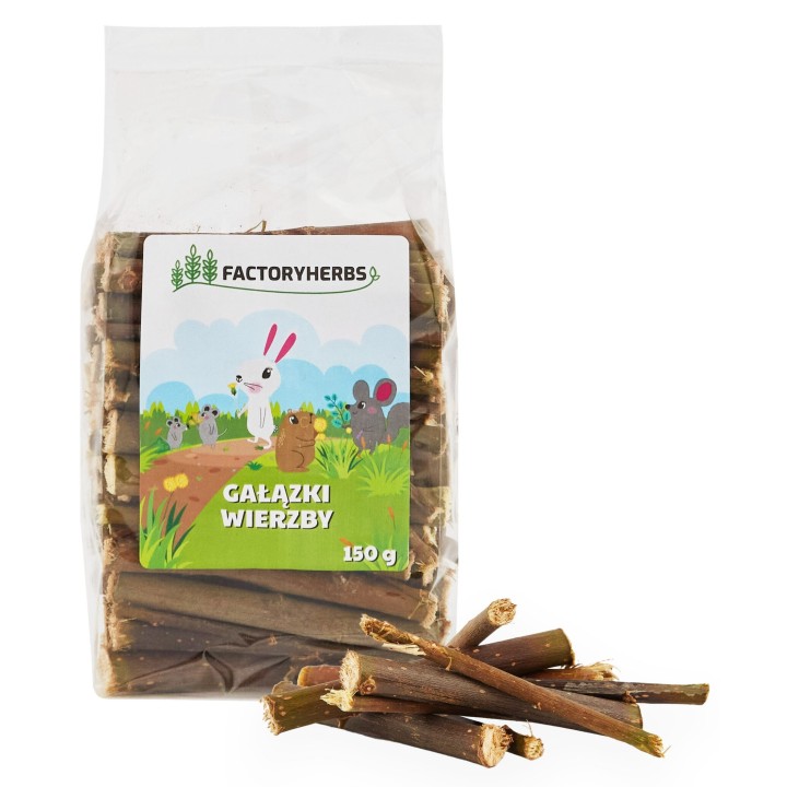 Factoryherbs Gałązki wierzby dla Królików i Gryzoni