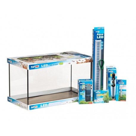 Happet Zestaw Akwariowy LED Akwarium 40 dla Ryb