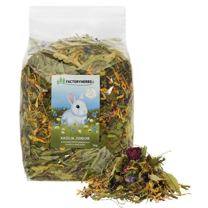 Factoryherbs Karma Junior Mieszanka Podstawowa dla Młodych Królików 1kg