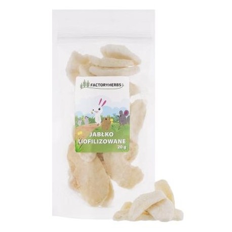 Factoryherbs Jabłko liofilizowane Przysmak Królików i dla Gryzoni