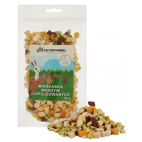 Factoryherbs MIESZANKA WARZYW LIOFILIZOWANYCH dla Królików i Gryzoni