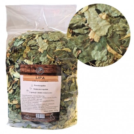 Gospodarstwo Zielarskie LIŚĆ LIPY Z KWIATEM dla Królików i Gryzoni 500g