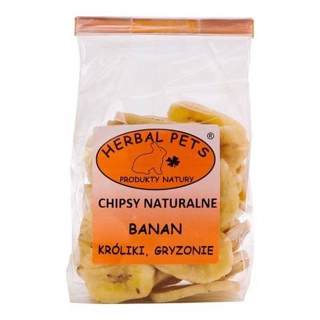 Herbal Pets Chipsy naturalne BANAN dla Królików i Gryzoni