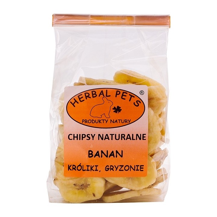 Herbal Pets Chipsy naturalne BANAN dla Królików i Gryzoni