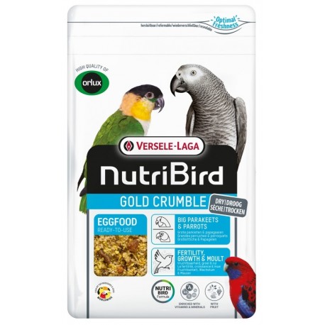 Versele Laga NutriBird Gold Crumble POKARM JAJECZNY SUCHY dla średnich i dużych PAPUG 800g