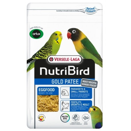Versele Laga Gold Patee POKARM JAJECZNY SUCHY dla małych PAPUFG I PAPUŻEK 1kg