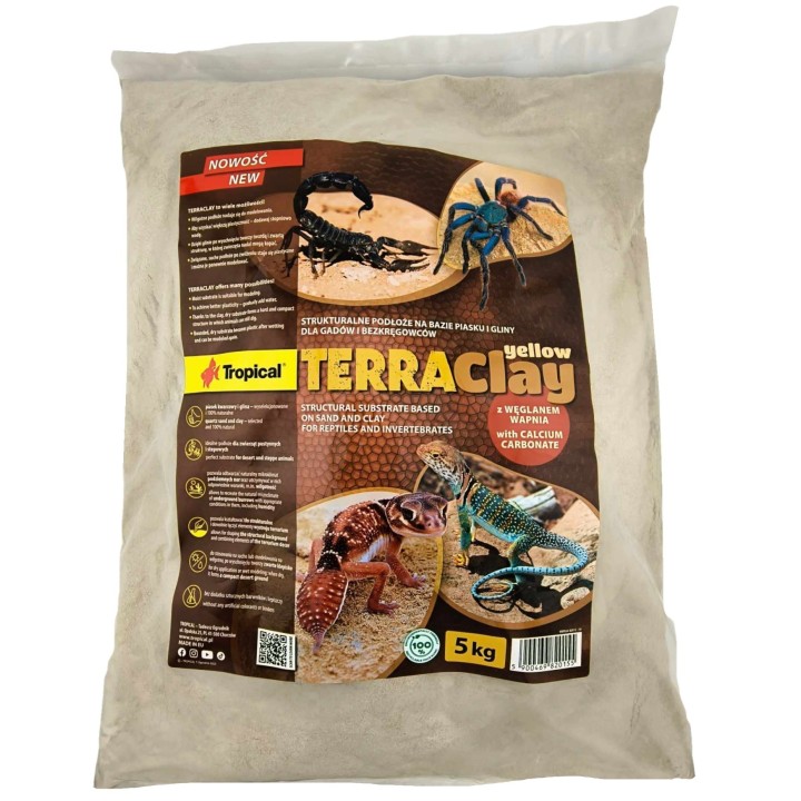 Tropical Terraclay PIASEK z Gliną do Terrarium YELLOW 5kg