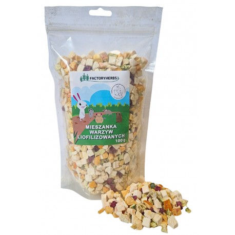 Factoryherbs MIESZANKA WARZYW LIOFILIZOWANYCH XL dla Królików i Gryzoni