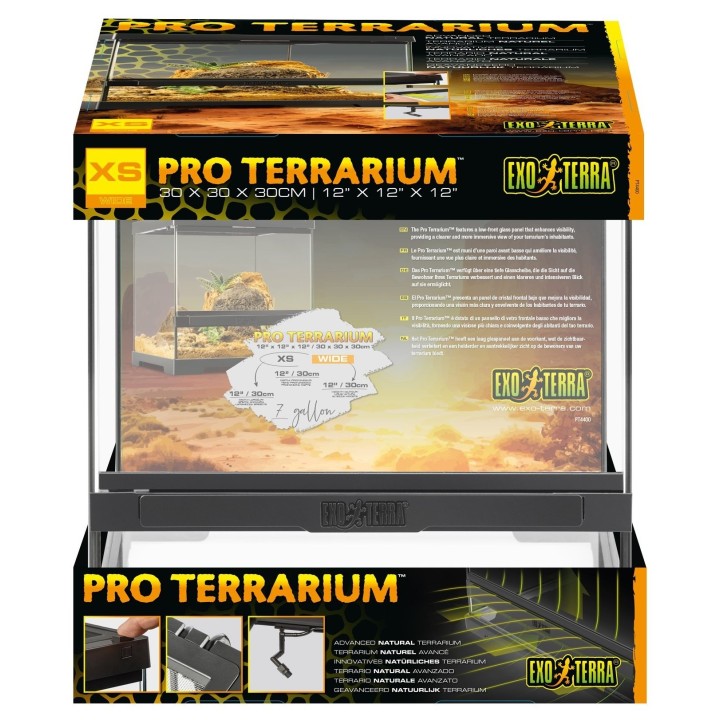 Exo Terra Pro TERRARIUM SZKLANE XS 30x30x30cm dla Gadów, Płazów i Bezkręgowców