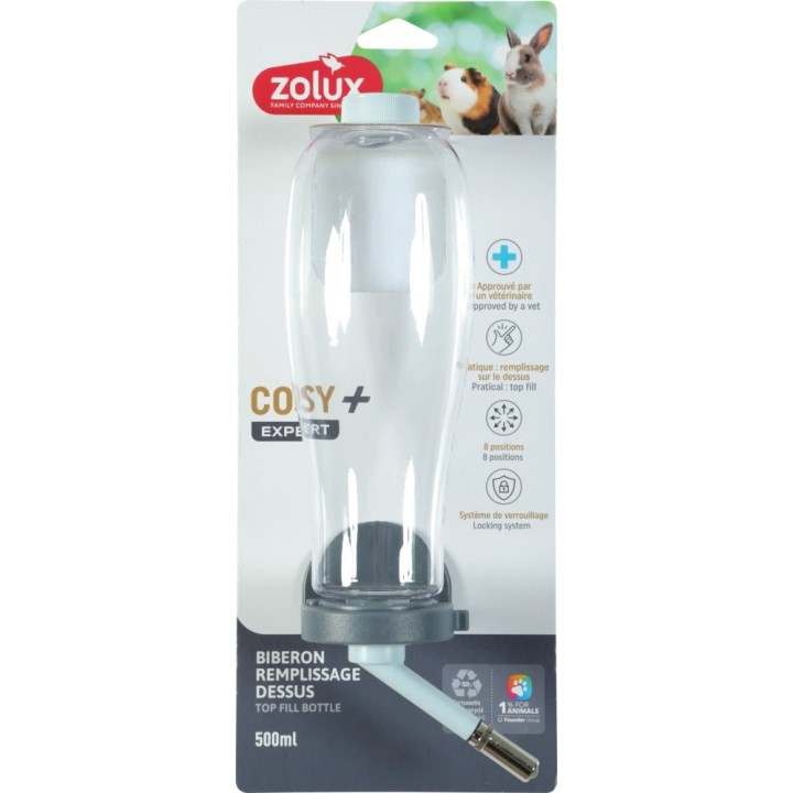 Zolux Cosy POIDEŁKO NAPEŁNIANE OD GÓRY dla Królików i Gryzoni 500ml RÓŻNE KOLORY