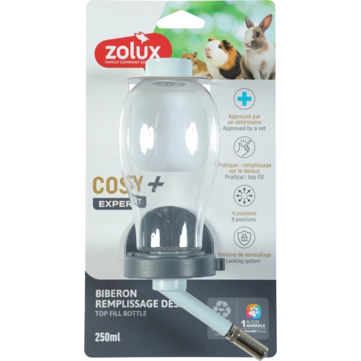 Zolux Cosy POIDEŁKO NAPEŁNIANE OD GÓRY dla Królików i Gryzoni 250ml RÓŻNE KOLORY