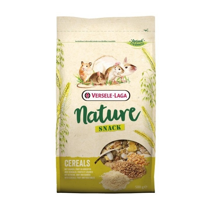 Versele Laga Snack Nature Cereals PRAŻONE ZBOŻA,OWOCE I WARZYWA dla Królików i Gryzoni 500g