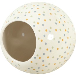 Zolux Cosy DOMEK CERAMICZNY KULA w Kropki dla Chomika,Szczura,Myszki