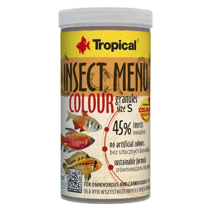 Tropical Insect Menu Colour S POKARM Granulat dla RYB 250ml/135g