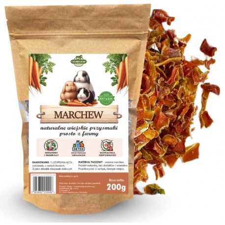 Samfarm MARCHEWKA SUSZONA KOSTKA dla Królików i Gryzoni 200g