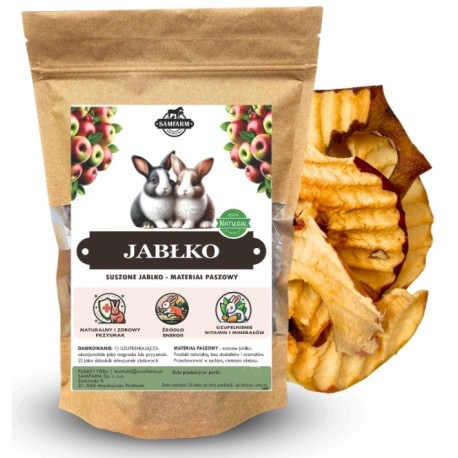 Samfarm JABŁKO SUSZONE dla Królików i Gryzoni 500g