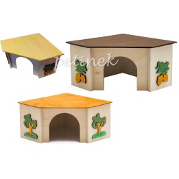 DOMEK DREWNIANY Narożny Pinokio P-04 dla Gryzoni