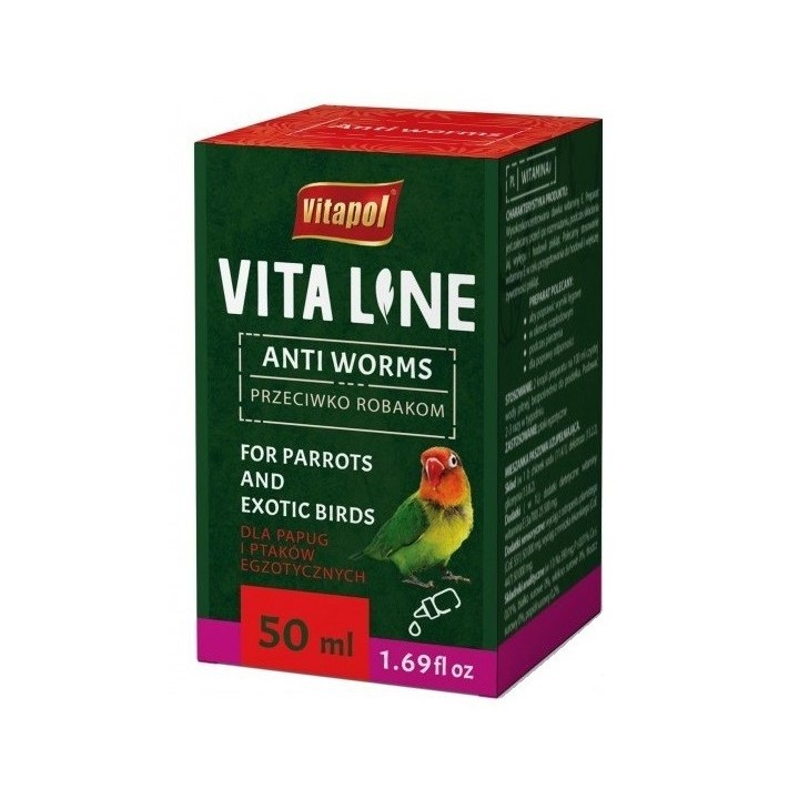 Vitapol PRZECIW ROBAKOM Krople dla Papug,Ptaków Egzotycznych 50ml