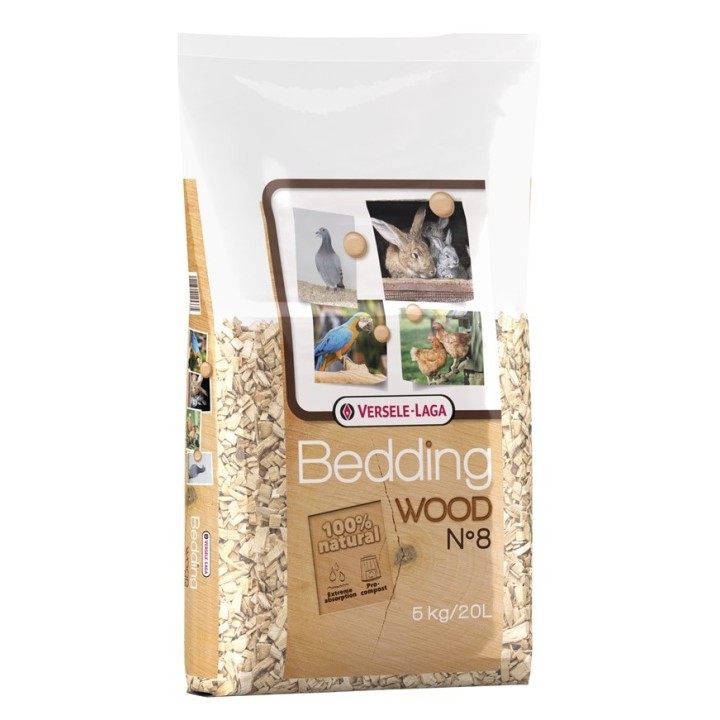 Versele Laga Bedding Wood No.8 PODŁOŻE OCZYSZCZONE SKRAWKI DREWNA 20L/5kg