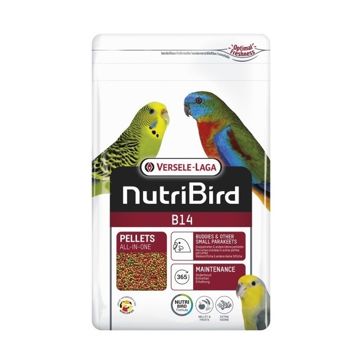 Versele Laga NutriBird B14 Maintenance POKARM Granulat dla PAPUŻEK FALISTYCH 3kg