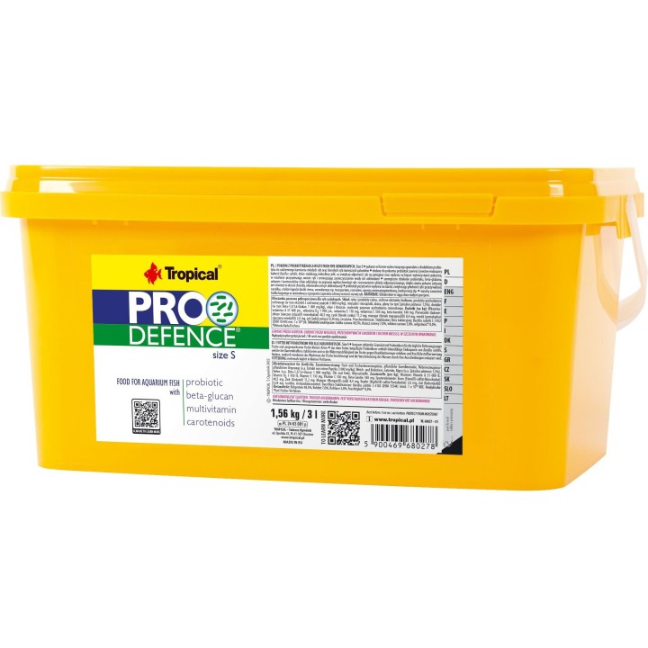 Tropical PRO-DEFENCE S Pokarm z Probiotykiem dla Ryb 3L