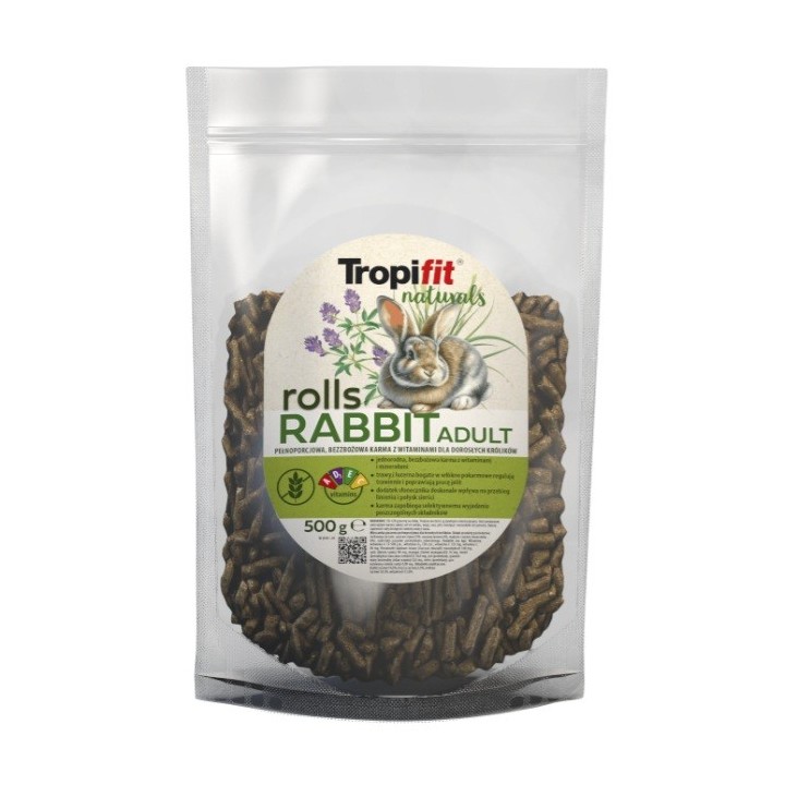 Tropifit Natural Rolls KARMA Granulat dla Dorosłego Królika 500g