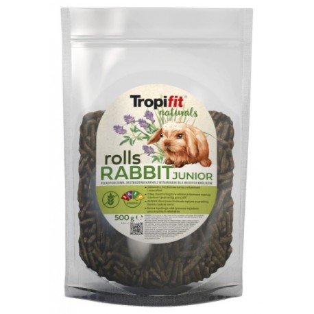 Tropifit Natural Rolls Rabbit Junior KARMA Granulat dla Królika 500g