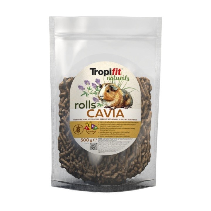 Tropifit Natural Rolls Cavia KARMA Granulat dla Kawii Domowej 500g