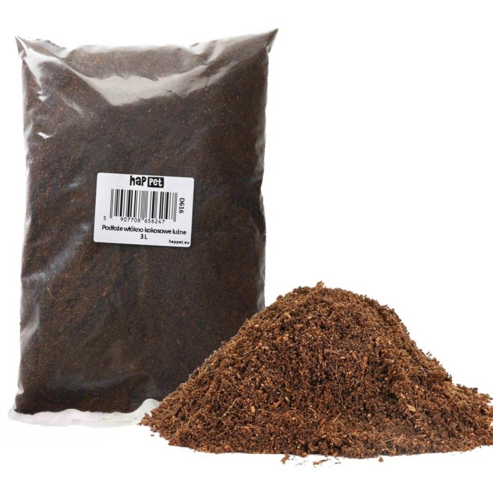 Happet Coco Loose PODŁOŻE KOKOSOWE LUŹNE do Terrarium 3L