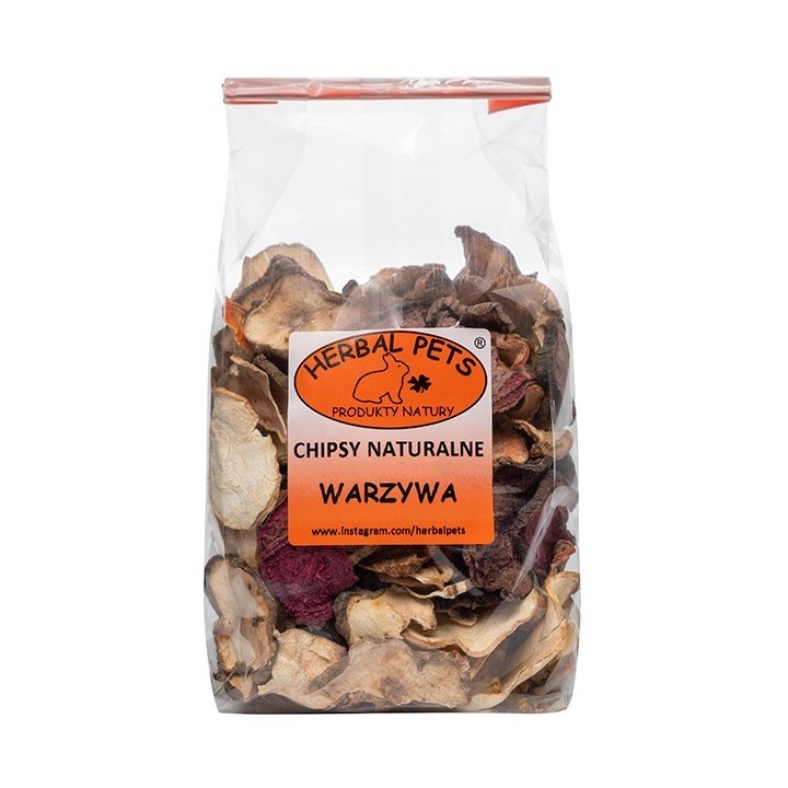 Herbal Pets WARZYWA CHIPSY NATURALNE Mieszanka dla Królików i Gryzoni 125g