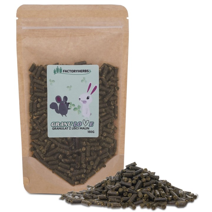 Factoryherbs GRANULAT Z LIŚCI MALIN dla Królików i Gryzoni