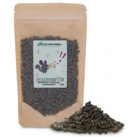Factoryherbs GRANULAT Z LIŚCI MNISZKA LEKARSKIEGO dla Królików i Gryzoni