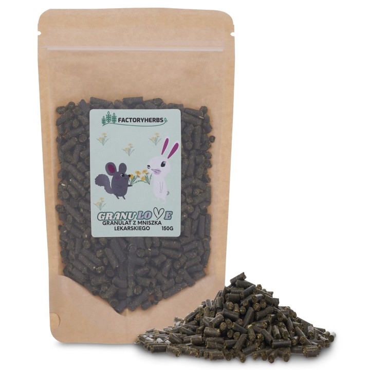 Factoryherbs GRANULAT Z LIŚCI MNISZKA LEKARSKIEGO dla Królików i Gryzoni