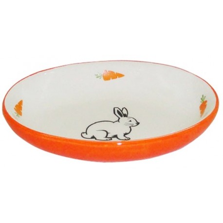 Yarro MISECZKA CERAMICZNA OWALNA Płaska dla Królika