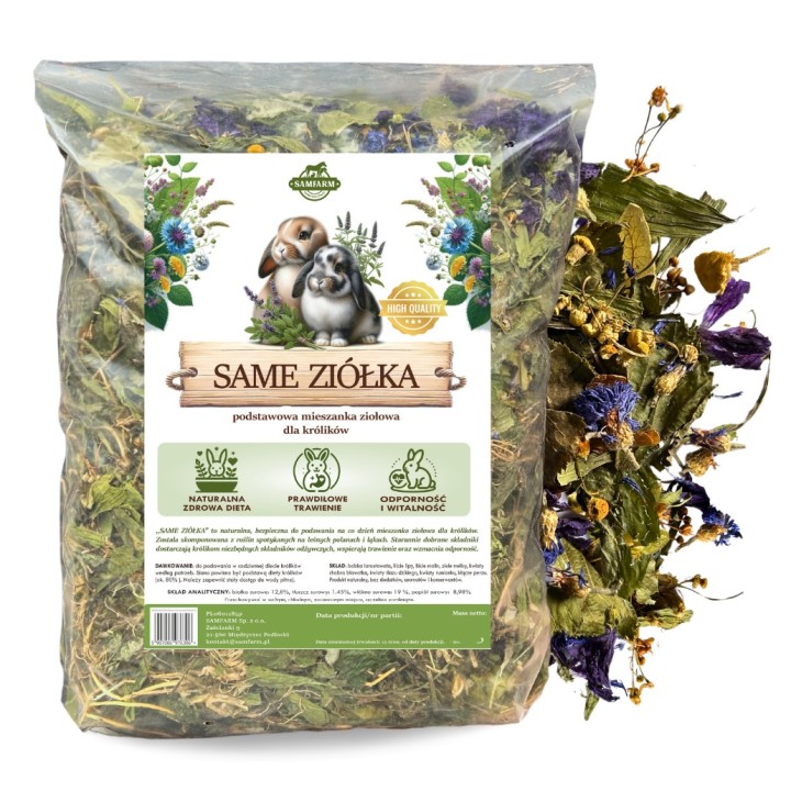 Samfarm SAME ZIÓŁKA Mieszanka Ziołowa dla Królika 500g