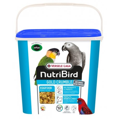 Versele Laga NutriBird Gold Crumble POKARM JAJECZNY SUCHY Karma dla ŚREDNICH I DUŻYCH PAPUG 4kg