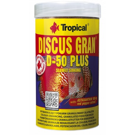 Tropical Discus Gran D-50 Plus GRANULAT dla RYB 1000ml/440g
