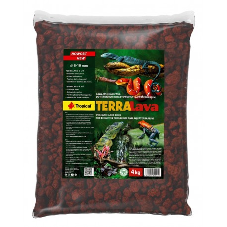 Tropical TerraLava PODŁOŻE Lawa Wulkaniczna do Terrarium 4kg
