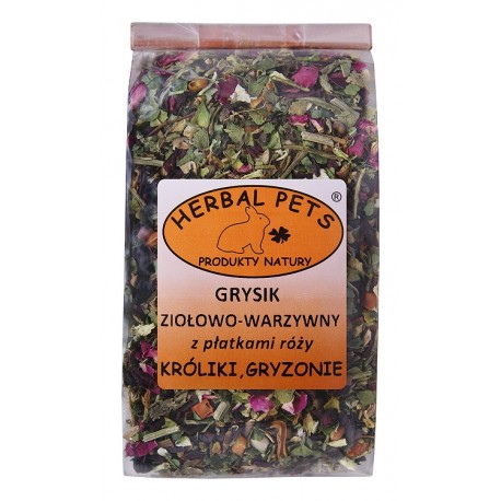 Herbal Pets GRYSIK ZIOŁOWO-WARZYWNY Z PŁATKAMI RÓŻY dla Gryzoni