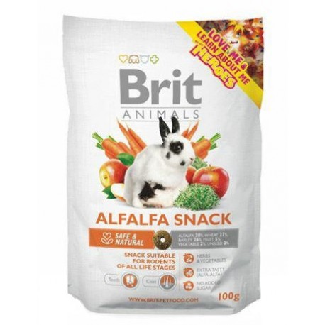 Brit Animals SNACK ALFALFA Przysmak z LUCERNĄ dla Gryzoni 100g