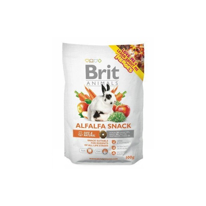 Brit Animals SNACK ALFALFA Przysmak z LUCERNĄ dla Gryzoni 100g