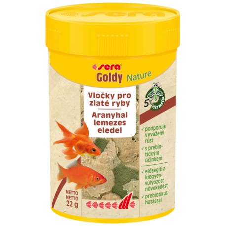 Sera GOLDY Nature PŁATKI PREMIUM dla Złotych Rybek 100ml