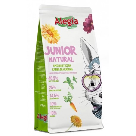 Alegia NATURAL JUNIOR Karma dla Młodych Królików 650g